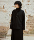 Retro Button Stand Collar Blouse
